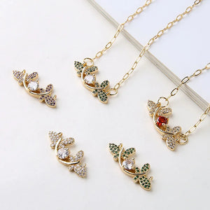 Copper Plated Butterfly Necklace Pendant DIY Hand Accessories Material