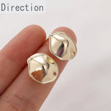 Copper-plated 14k Round Silver Needle Earrings