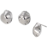 Copper-plated 14k Round Silver Needle Earrings
