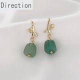 Copper 14k Gold-Plated Flowers Branches Ear Hook Earrings