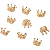 Copper-Plated Gold-Coated Zircon Crown Beads Pendant DIY Jewelry