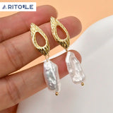 Copper-Plated 14k Horse's Eye Earrings DIY Jewelry Materials