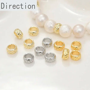 14k Copper Plated Wave Spacer Bead for Bracelet Necklace DIY