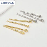 Copper-Plated 14K Color-Retaining Strip Drop Earrings