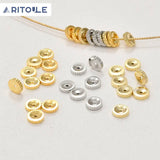 Copper Plated 14K Double-Sided Concave Lace Spacer Wheel Beads
