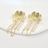 Copper Plated 14k Gingko Leaf Earrings