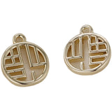 14k Gold-Plated Chinese Wind Pendant Peace Tag DIY Jewelry