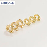 Copper Plated Round Zircon Pendant for DIY Homemade Bracelet Necklace