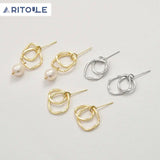 Copper-Plated 14k Double-Ring Earrings - DIY Earring Accessories