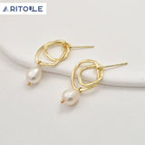 Copper-Plated 14k Double-Ring Earrings - DIY Earring Accessories