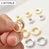 14k Copper Plated Round Pendant Clasp DIY Jewelry Material