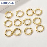 14k Copper Plated Round Pendant Clasp DIY Jewelry Material