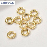 14k Copper Plated Round Pendant Clasp DIY Jewelry Material