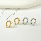 Copper Plated 14k Beanie Earrings Silver Needle DIY Jewelry