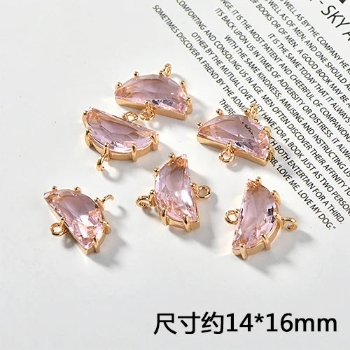 18K Golden Diamond Crystal Double Hanging Earrings