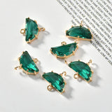 18K Golden Diamond Crystal Double Hanging Earrings