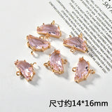 18K Golden Diamond Crystal Double Hanging Earrings