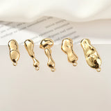 18K Copper-Plated Irregular Earrings DIY Accessory