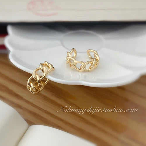 Copper-plated 18K Gold Open Ring Hip-hop Punk Wild Wind Jewelry
