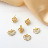 18K Gold-Clad Peace Lock Double Chandelier DIY Earring Necklace Bracelet