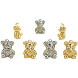 Gold-Coated 3D Bear Necklace Pendant DIY Jewelry Accessories