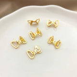 18K Copper-Plated Double-Hole DIY Bow Accessories