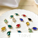 Copper-Plated 18K Glass DIY Earrings Necklace Bracelet Material