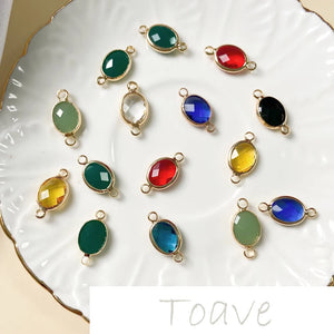 Copper-Plated 18K Glass DIY Earrings Necklace Bracelet Material