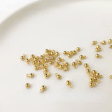 18K Copper Plated Necklace Beads with Silicone Positioning Beads