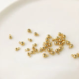 18K Copper Plated Necklace Beads with Silicone Positioning Beads