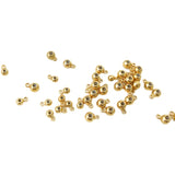 18K Copper Plated Necklace Beads with Silicone Positioning Beads