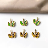 Copper Plated 18K Sansheng Apricot Tree Antique Leaf String Pendant