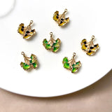 Copper Plated 18K Sansheng Apricot Tree Antique Leaf String Pendant