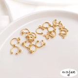 18K Copper-Plated C-Shaped Ear Clip DIY Earring Ring U-Shaped Small Ear Ring