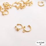 18K Copper-Plated C-Shaped Ear Clip DIY Earring Ring U-Shaped Small Ear Ring