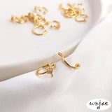 18K Copper-Plated C-Shaped Ear Clip DIY Earring Ring U-Shaped Small Ear Ring