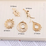 18K Copper Plated Dream Catcher Earrings Necklace Pendant DIY Jewelry