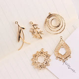 18K Copper Plated Dream Catcher Earrings Necklace Pendant DIY Jewelry