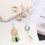 18K Copper Plated Dream Catcher Earrings Necklace Pendant DIY Jewelry