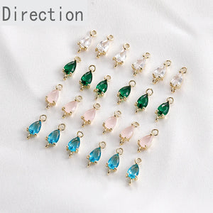 Copper Plated 18K Double Pendant DIY Bracelet Necklace Earring Material