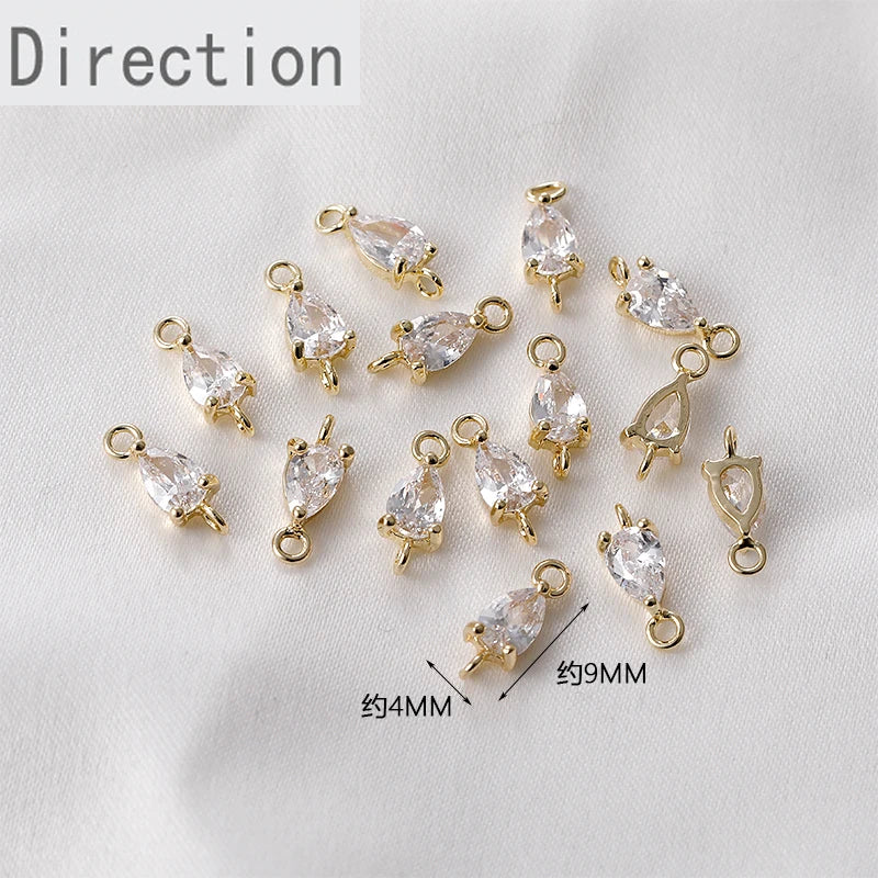 Copper Plated 18K Double Pendant DIY Bracelet Necklace Earring Material