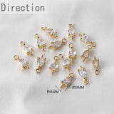 Copper Plated 18K Double Pendant DIY Bracelet Necklace Earring Material