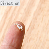 Copper Plated 18K Double Pendant DIY Bracelet Necklace Earring Material