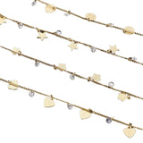 18K Copper Plated Star Zircon Chain DIY Jewelry Material