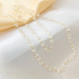18K Real Love Pearl Glass Zircon Thin Chain DIY Necklace Bracelet