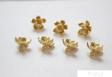 Copper Plated 18K Real Flower Pendant DIY Ear Decor Material