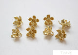 Copper Plated 18K Real Flower Pendant DIY Ear Decor Material