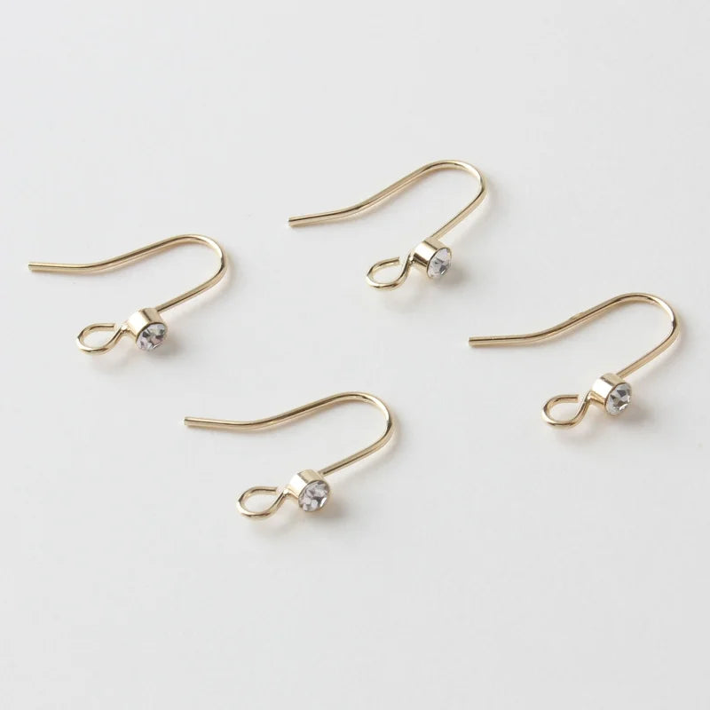 18K Gold Plated Earrings with Diamonds