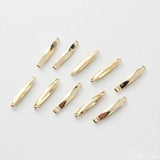 Copper Plated 18K Double Hanging Angle Rod Earrings