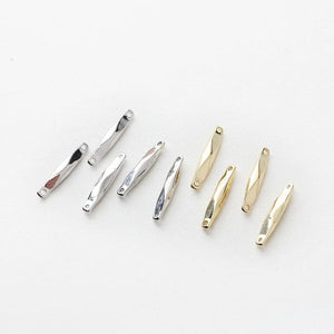 Copper Plated 18K Double Hanging Angle Rod Earrings